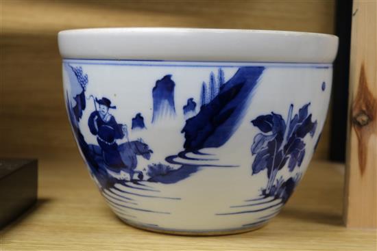 A Chinese blue and white bowl diameter 21.5cm